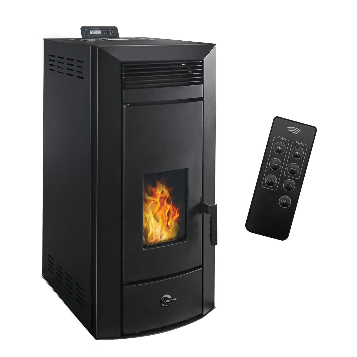 Sannover Hydrauliczny Piec na Pellet Kleona 22,7 kW Czarny