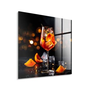 STYLER Obraz Glasspic APEROL RECIPE GL520 30 x 30 cm