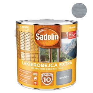 Sadolin Lakierobejca Extra, jasnoszara, do użytku zewnętrznego. Ochrona i dekoracja do 10 lat.