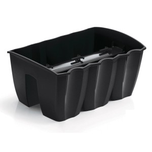 Czarna skrzynka na kwiaty t.b.t. z systemem nawadniania na balkon i do ogrodu.