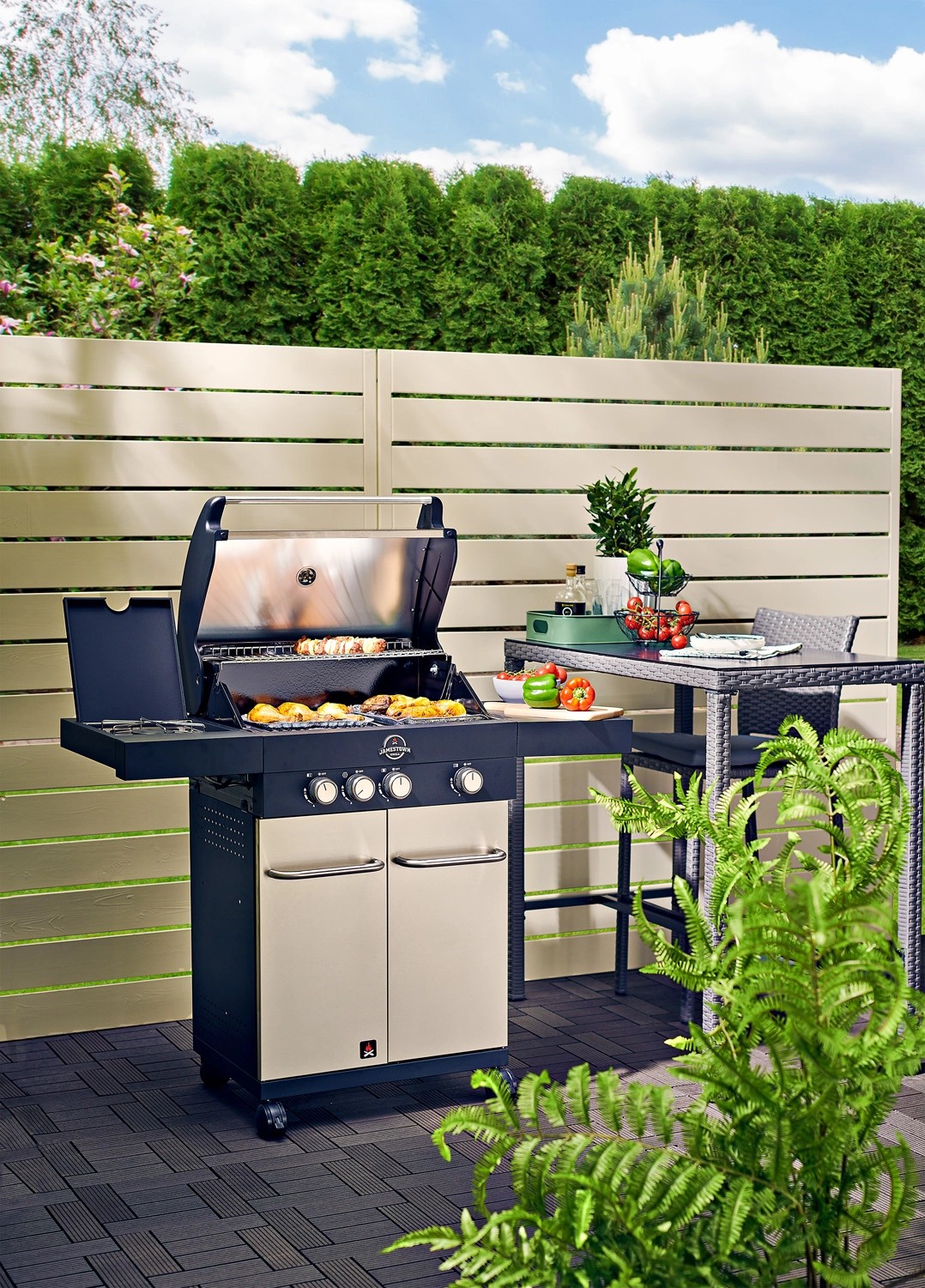 Jamestown Grill gazowy MADDOX 3+1-palnikowy 13,5 kW kupuj w OBI