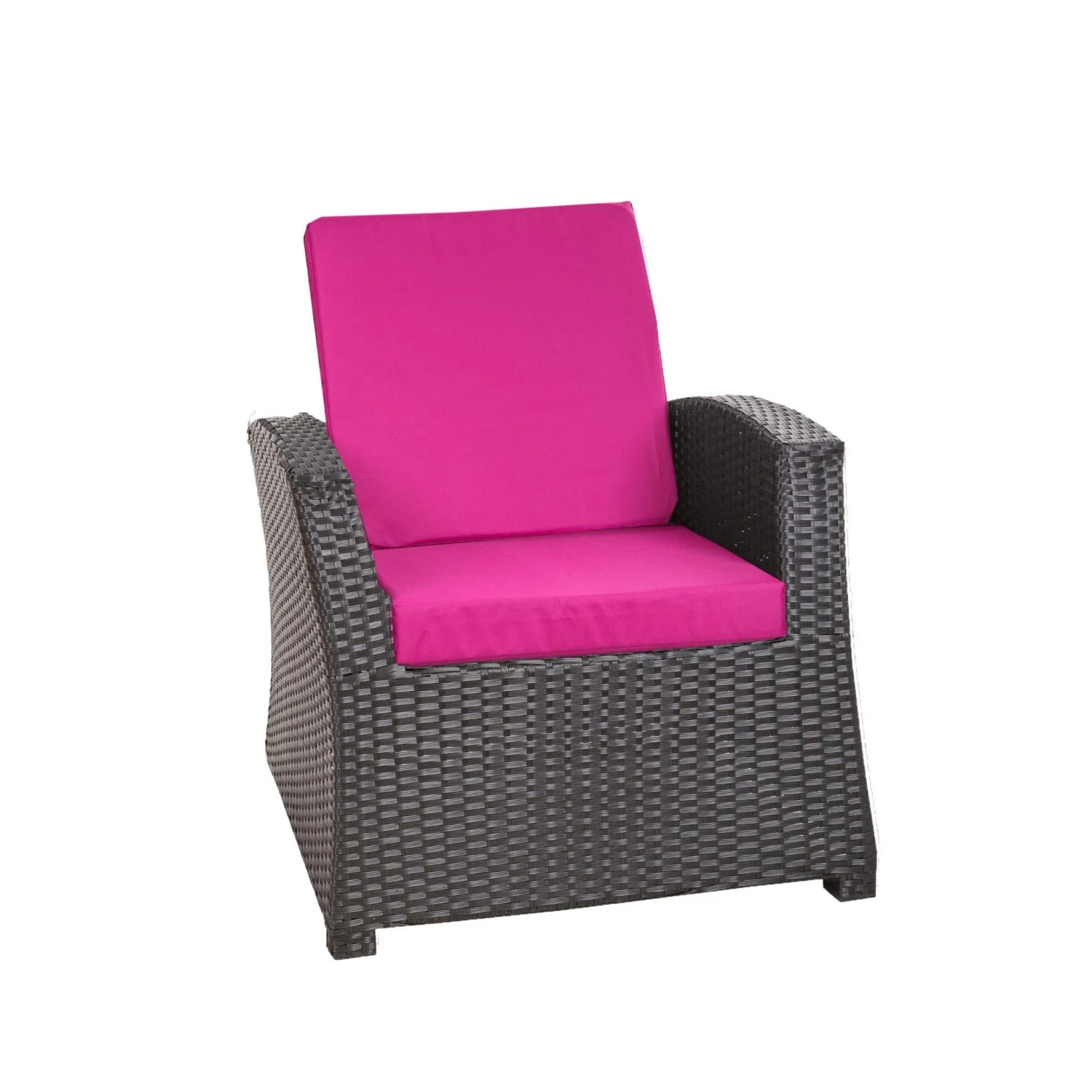 Setgarden Flat Zestaw 2 poduszek do fotela technorattan 50x52 cm i 50x56 cm Różowy