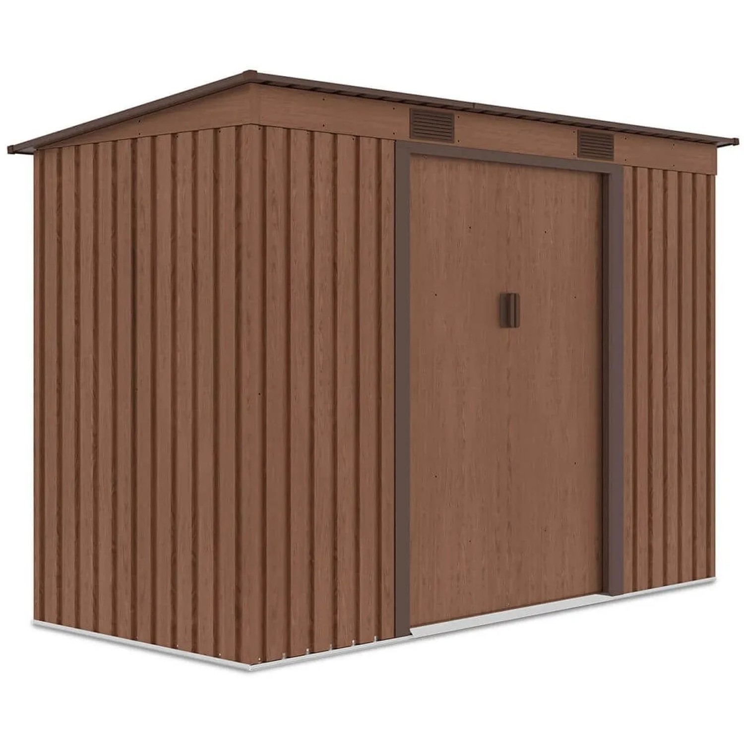 Domek ogrodowy metalowy Oregon Walnut - 261x121 cm, wys. 176 cm