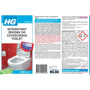 HG Intensywny środek do czyszczenia toalet, do czyszczenia i pielęgnacji. Usuwa kamień i brud.