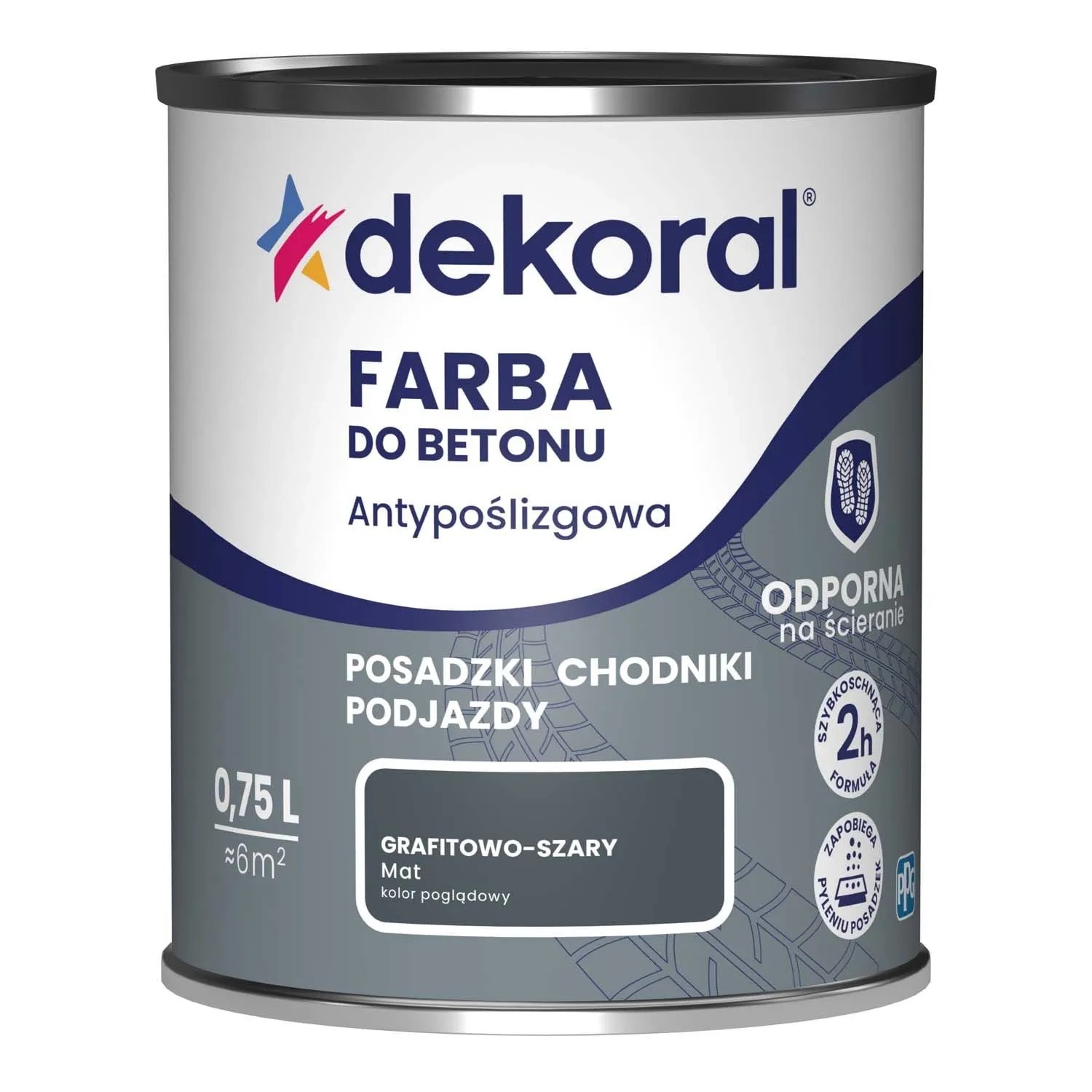 Dekoral Farba do betonu 0,75l grafitowo-szara