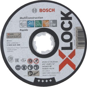 Tarcza tnąca Bosch X-Lock Multi Material ACS 60 V BF, Ø 125 mm do szlifierek kątowych.