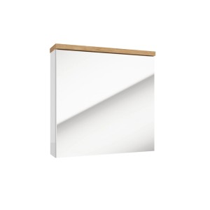 Szafka z lustrem t.b.t. z wykończeniem w dekorze drewna