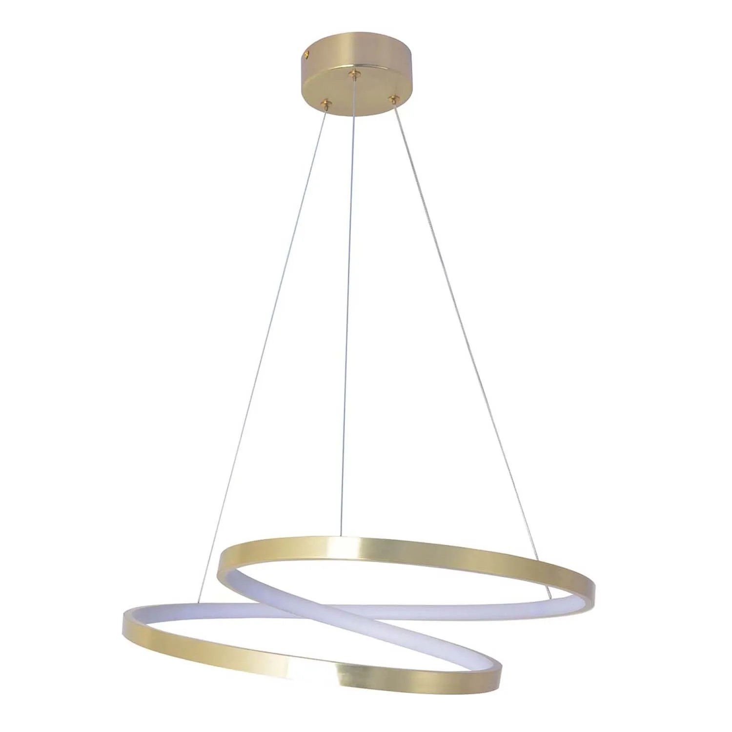 Goldlux Lampa wisząca LED ZEFIRA 40W 4000K 3700lm śr. 50 cm złota