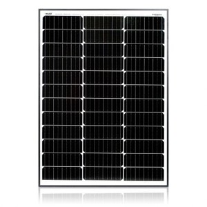 Panel słoneczny t.b.t. do fotowoltaiki, czarne ogniwa.