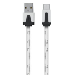 DPM Kabel USB A-C 1 m biały z miarką