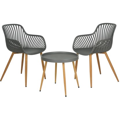 Komplet mebli balkonowych BALCONY szary 3-częściowy