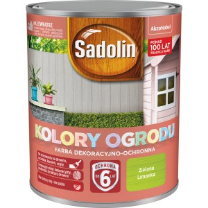 Sadolin Farby ochronne: Puszka z farbą ogrodową, odcień Limonka.