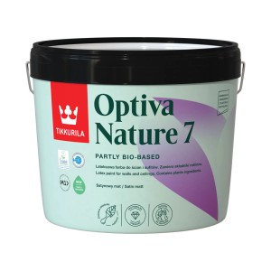 Wiadro farby do wnętrz Tikkurila Optiva Nature 7, jasnoniebieski. Częściowo bio.