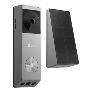 Bezprzewodowy wideodomofon akumulatorowy Ezviz EP3X PRO z panelem solarnym do monitoringu.
