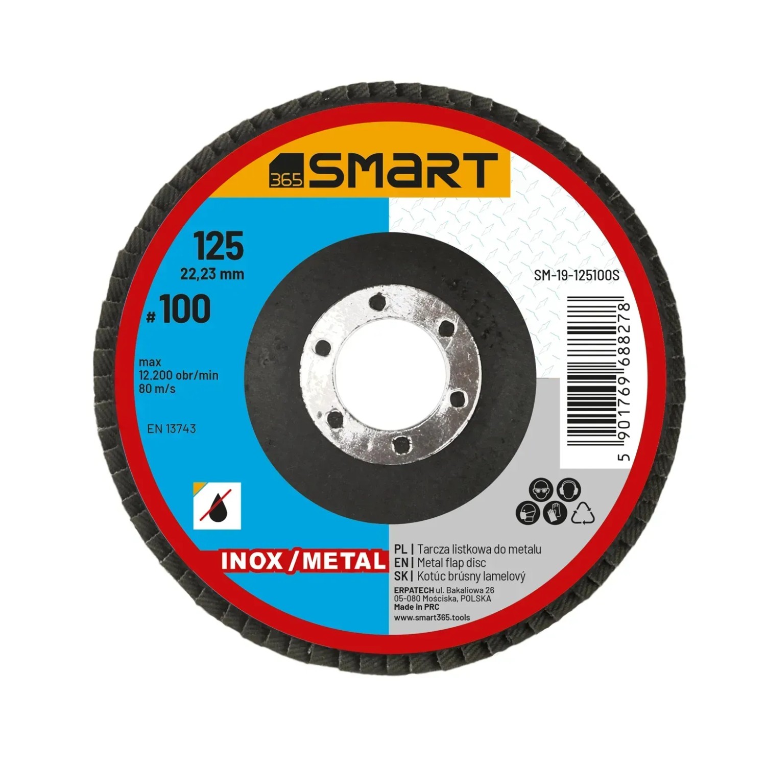 SMART365 Tarcza listkowa P100 125 mm