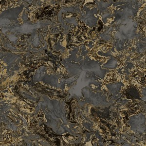 Tapeta dekoracyjna z abstrakcyjnym wzorem marmuru w kolorze szarym i złotym.