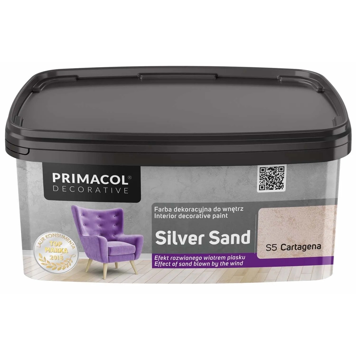 Primacol Farba strukturalna Silver Sand Cartagena 1 l