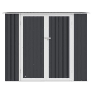 Domek ogrodowy metalowy Kent Cold Grey - 222x149 cm, wys. 194 cm
