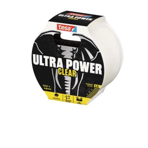Tesa Ultra Power Clear Taśma naprawcza, 10 m x 48 mm, przezroczysta. Mocna, przezroczysta taśma do niewidocznych napraw.