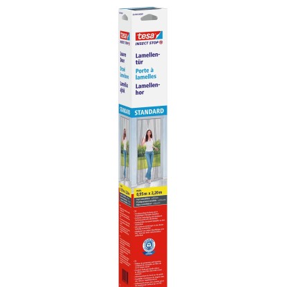 Tesa Moskitiera drzwiowa lamela antracyt - 95 x 220 cm