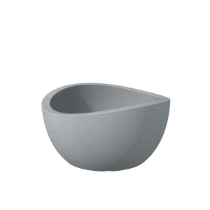 Scheurich Wave Globe Bowl donica, Ø 39 cm, Stony Grey, z tworzywa sztucznego.