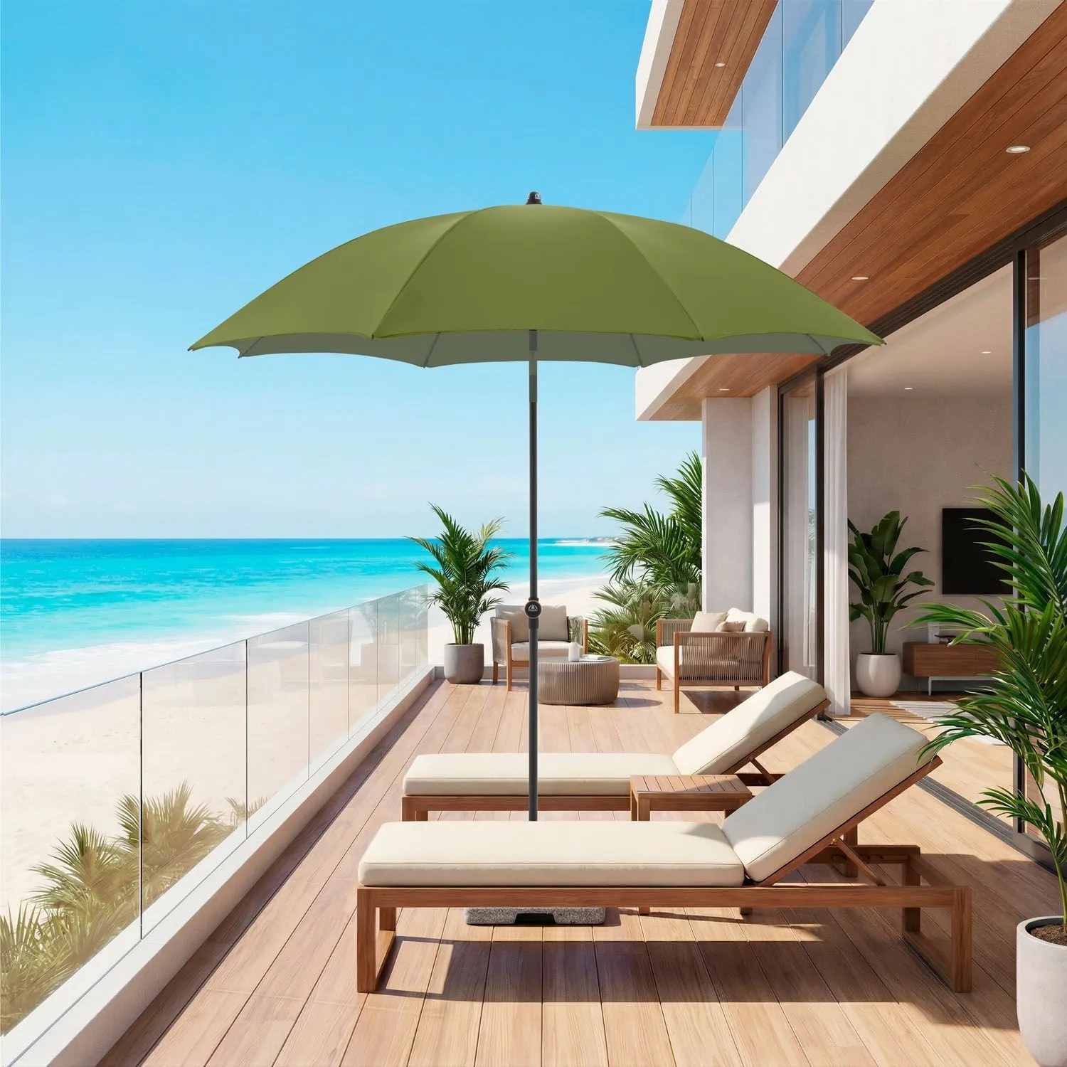 Parasol ogrodowy MY ZONE kiwi - śr. 200 cm_12