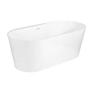 Wolnostojąca wanna w kolorze białym, owalny kształt. Idealna do Twojej łazienki.