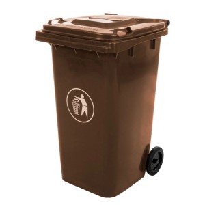 Pojemnik brązowy na odpady biodegradowalne - 240 l