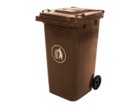 Pojemnik brązowy na odpady biodegradowalne - 240 l