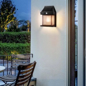 Düwi Kinkiet solarny TALIN z czujnikiem 1W 3000K 70lm czarny