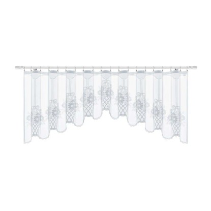 Zazdrostka żakardowa 90 cm x 300 cm biała