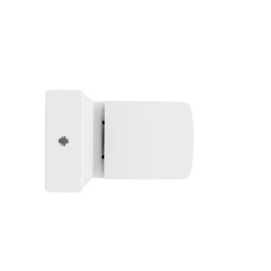 Biała, kompaktowa spłuczka WC t.b.t., widok szczegółowy.