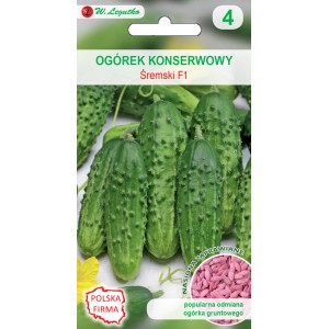Opakowanie nasion ogórków konserwowych 'Śremski F1', Nasiona warzyw.