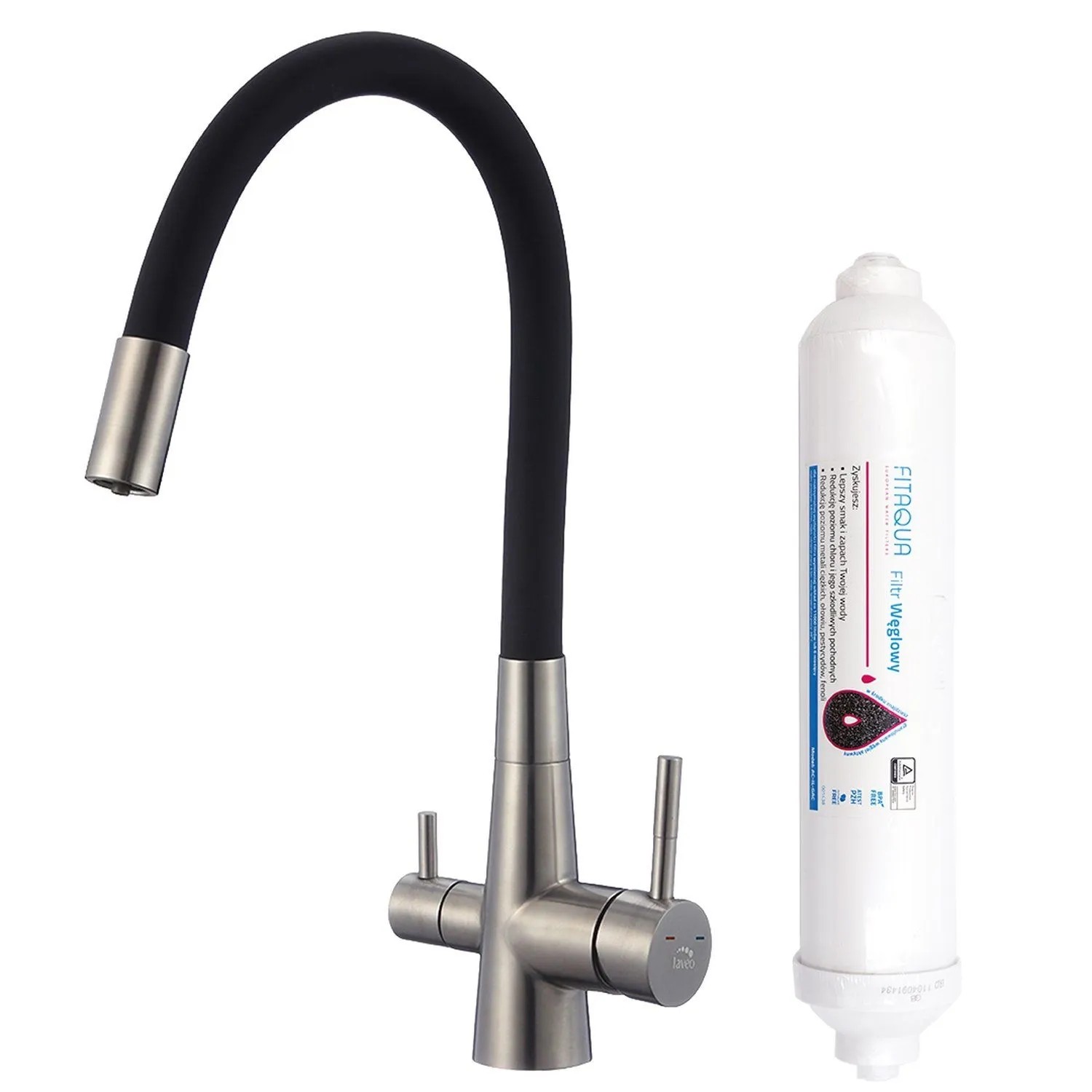 Laveo Bateria kuchenna filtrująca Riveco inox/czar filtr węglowy