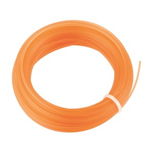 Pomarańczowa żyłka do podkaszarki LUX, 1,3 mm x 15 m, zwinięta.