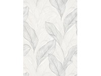 Tapeta winylowa na flizelinie SZARE LIŚCIE