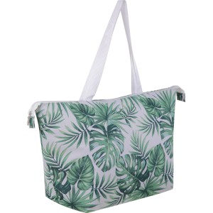 t.b.t. torba termiczna z motywem liści tropikalnych na kemping.