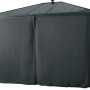 Antracytowa altana New Harmony 300x360 cm z panelami bocznymi i dachem.