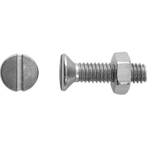 LUX-TOOLS Śruba + nakrętka z łbem stożkowym SL stal nierdzewna 4x10mm 8szt.