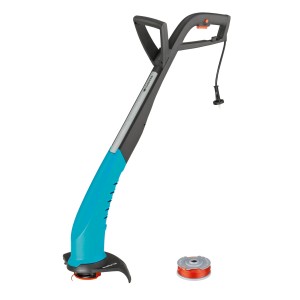 Elektryczny podkaszacz Gardena EasyCut 400/25 ze szpulą do precyzyjnych krawędzi trawnika.