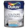 Wiadro z farbą Dulux Colours of the World, odcień Zatoka Wikingów (Zatoka Wikingów), matowa farba lateksowa do ścian.