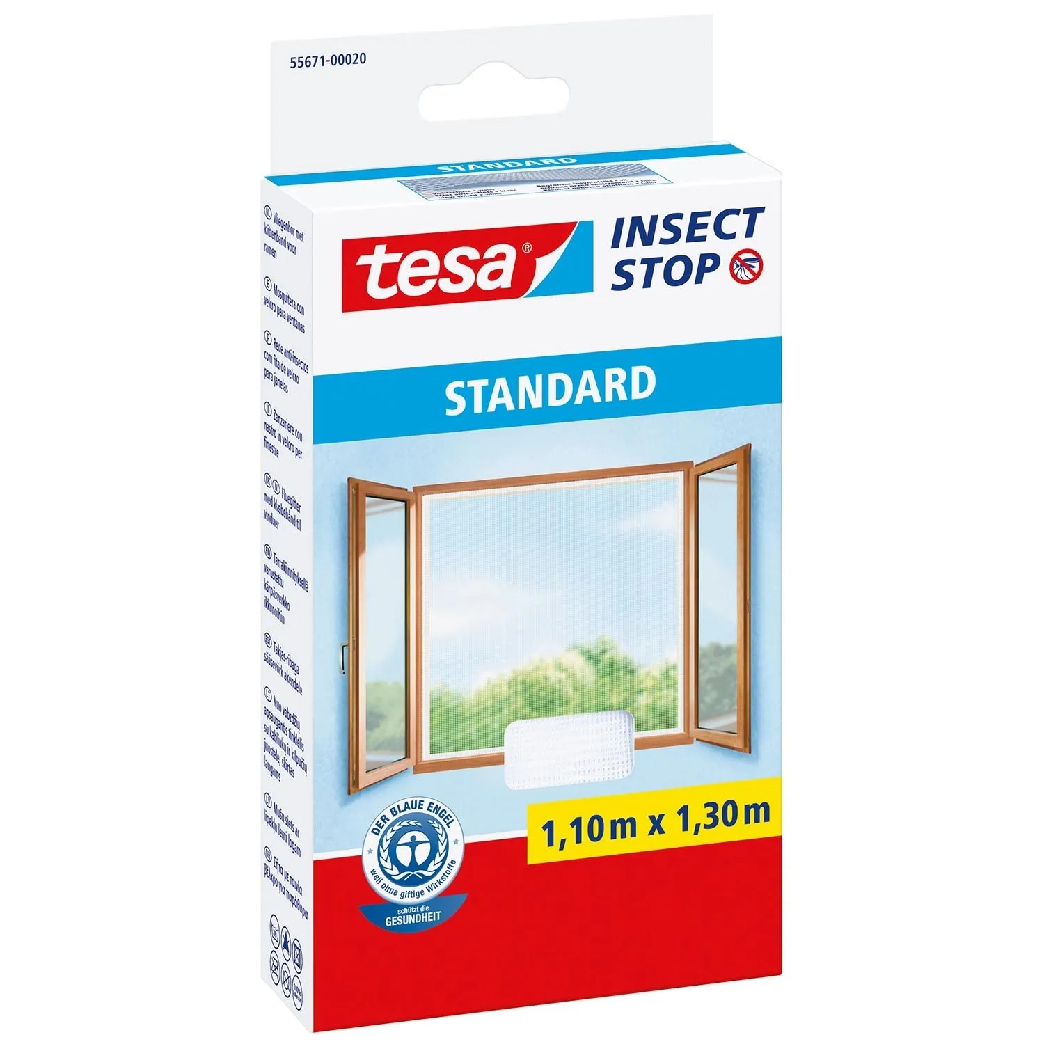 Tesa Moskitiera okienna Standard biała - 110 x 130 cm
