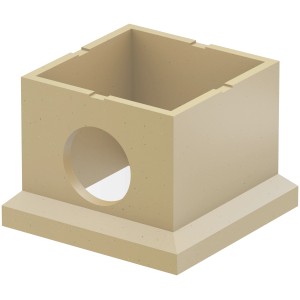 ACO Self Nadstawka do wpustu podwórzowego, polimerobeton, z otworem DN 100 do podłączenia rury spustowej.