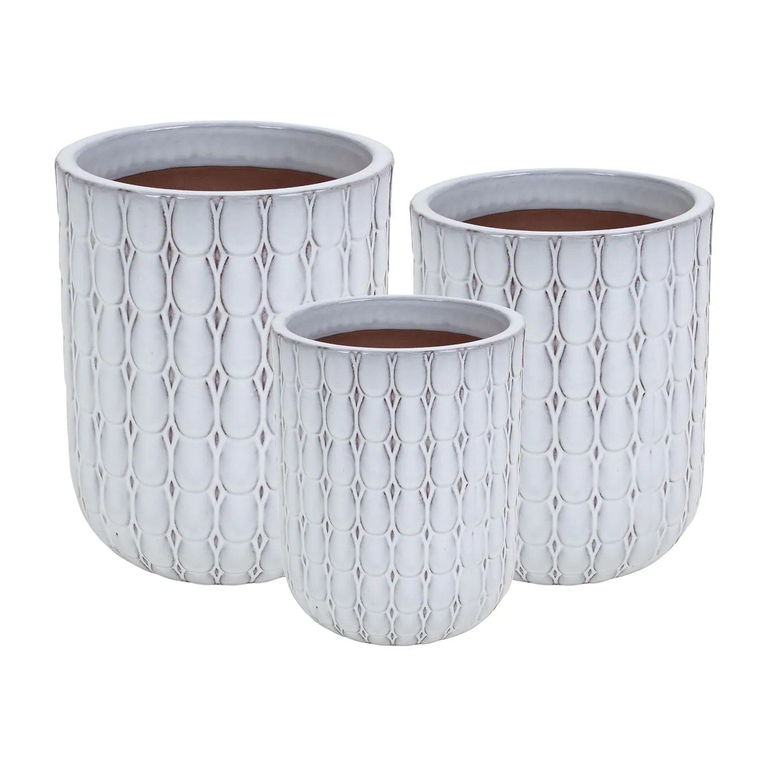 Donice Oris białe 3 sztuki