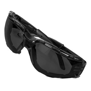 Czarne okulary ochronne dla optymalnej ochrony oczu.