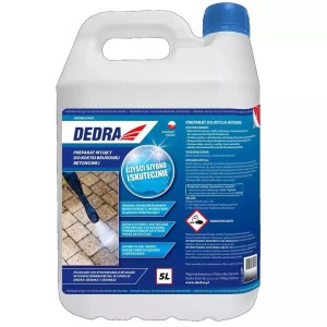 Środek czyszczący t.b.t. do kostki brukowej i powierzchni betonowych. 5L kanister z dyszą czyszczącą.