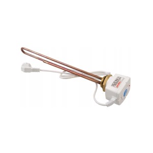 Grzałka do bojlera, t.b.t., z wtyczką i termostatem.