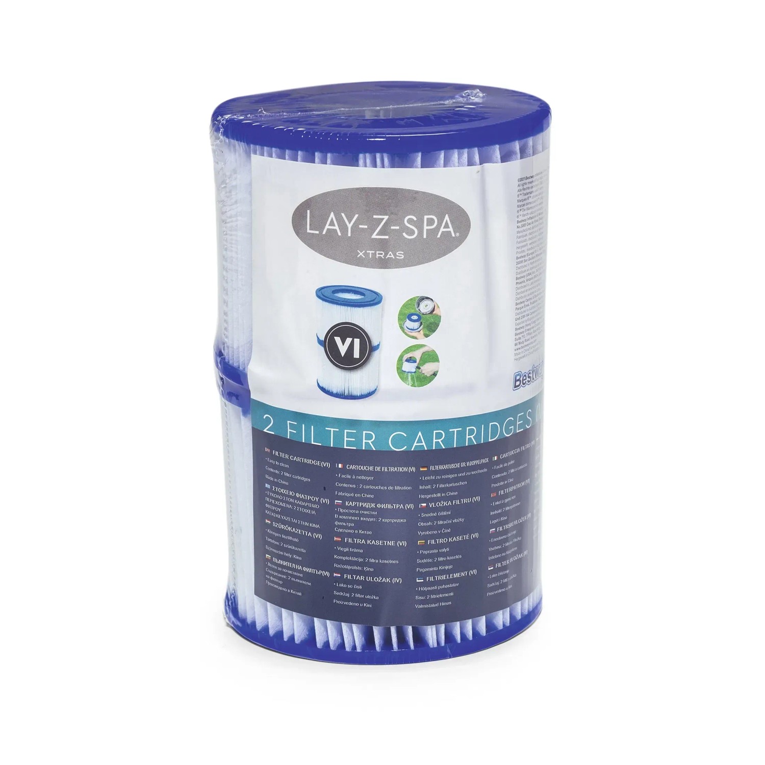 Bestway Wkład filtra Rozmiar VI, 2 sztuki do wanny z hydromasażem Lay-Z-Spa
