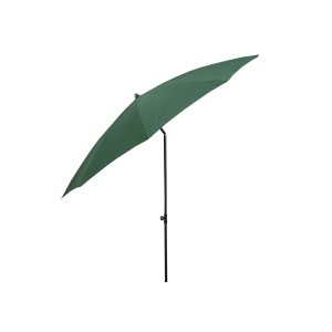 Zielony parasol balkonowy t.b.t. dla optymalnej ochrony przed słońcem na balkonie.