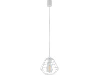TK Lighting Lampa wisząca DIAMOND NEW szer. 30 cm biała E27